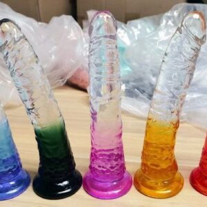 Dildo TPE 22 cm sin testículos